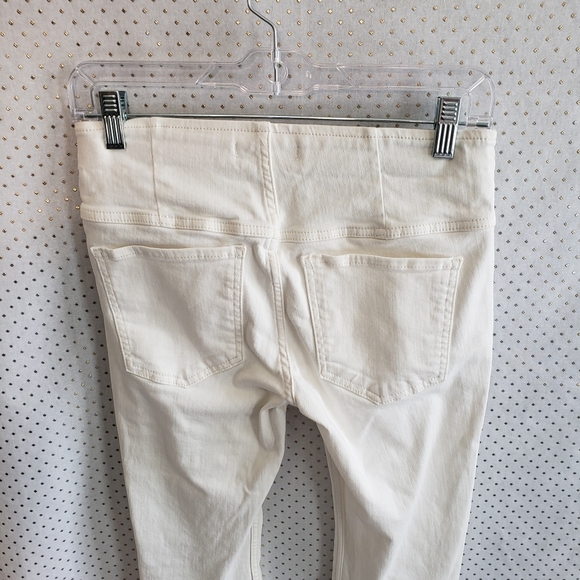 Free People Penny Pull On Flare Jeans Off White - Picture 5 of 8